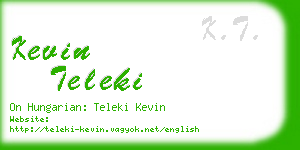 kevin teleki business card